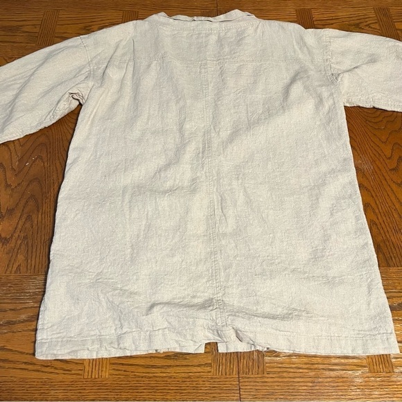Finery x Proper Linen Blend Kimono Jacket Blazer Sz S Relaxed Fit Lagenlook - Picture 11 of 15